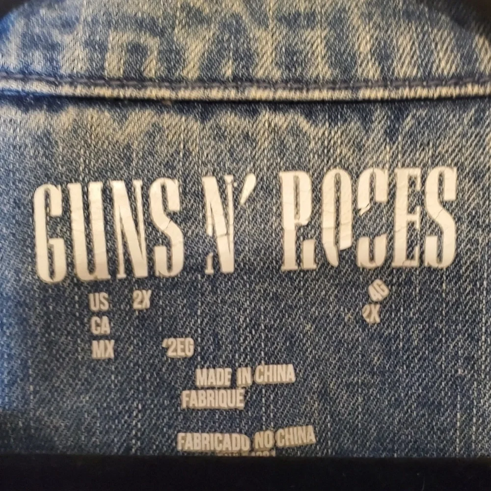 Rare Guns N Roses distressed jean jacket XXL - Picture 5 of 6